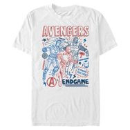 Marvel Big & Tall Earths Mightiest Doodles Üst Kısa Kollu Beyaz Erkek T-shirt