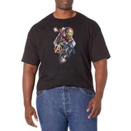 Marvel Big & Tall Endgame Diamond Shot Black Erkek T-shirt