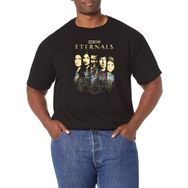 Marvel Big & Tall Eternally Sliced Üst Kısa Kollu Siyah Erkek T-shirt