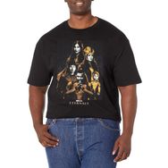 Marvel Big & Tall Eternally Thinking Üst Kısa Kollu Siyah Erkek T-shirt