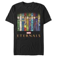 Marvel Big & Tall Eternals Dikey Boxups Üst Kısa Kollu Siyah Erkek T-shirt