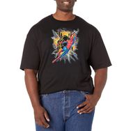 Marvel Big & Tall Exploding Spider Üst Kısa Kollu Siyah Erkek T-shirt