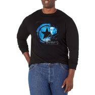 Marvel Big & Tall Falcon and the Winter Soldier Barnes Shield Üst Kısa Kollu Siyah Erkek T-shirt