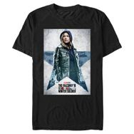 Marvel Big & Tall Falcon and the Winter Soldier Carter Poster Üst Kısa Kollu Siyah Erkek T-shirt