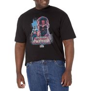 Marvel Big & Tall Falcon and the Winter Soldier Hero Shield Üst Kısa Kollu Siyah Erkek T-shirt