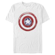 Marvel Big & Tall Falcon and the Winter Soldier Paint Shield Üst Kısa Kollu Beyaz Erkek T-shirt