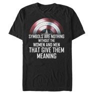 Marvel Big & Tall Falcon and the Winter Soldier Shield Pratiği Üst Kısa Kollu Siyah Erkek T-shirt