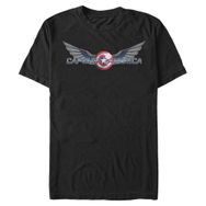 Marvel Big & Tall Falcon and the Winter Soldier Shiny Shield Üst Kısa Kollu Siyah Erkek T-shirt