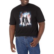 Marvel Big & Tall Falcon and the Winter Soldier Team Posteri Üst Kısa Kollu Siyah Erkek T-shirt