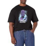 Marvel Big & Tall Falcon and The Winter Soldier Zemo Mor Siyah Erkek T-shirt