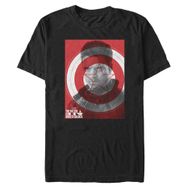Marvel Big & Tall Falcon Soldier Winter Shield Üst Kısa Kollu Siyah Erkek T-shirt