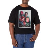 Marvel Big & Tall Family of Spies Üst Kısa Kollu Siyah Erkek T-shirt