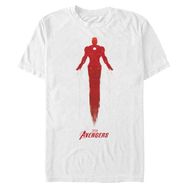 Marvel Big & Tall Games Iron Man Silhouette Üst Kısa Kollu Beyaz Erkek T-shirt