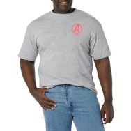 Marvel Big & Tall Get in the Endgame Üst Kısa Kollu Athletic Heather Erkek T-shirt