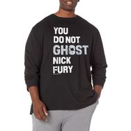 Marvel Big & Tall Ghost Nick Fury Üst Kısa Kollu Siyah Erkek T-shirt