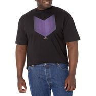 Marvel Big & Tall Hawkeye Halftone Logolu Üst Kısa Kollu Siyah Erkek T-shirt