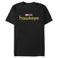 Marvel Big & Tall Hawkeye Logolu Sarı Üst Kısa Kollu Siyah Erkek T-shirt
