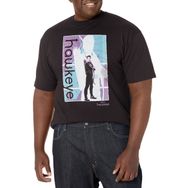 Marvel Big & Tall Hawkeye Pop Poster Üst Kısa Kollu Siyah Erkek T-shirt