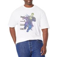 Marvel Big & Tall Hulk Boyalı Üst Kısa Kollu Beyaz Erkek T-shirt