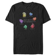 Marvel Big & Tall Infinity Stone Circled Black Erkek T-shirt