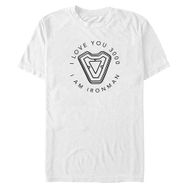 Marvel Big & Tall Ironmans Heart Üst Kısa Kollu Beyaz Erkek T-shirt