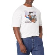 Marvel Big & Tall Killmonger Ops Üst Kısa Kollu Beyaz Erkek T-shirt
