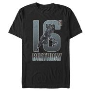 Marvel Big & Tall Klasik Black Panther 16th Bday Üst Kısa Kollu Siyah Erkek T-shirt