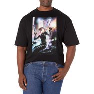 Marvel Big & Tall Klasik Black Widow Jan19 Üst Kısa Kollu Siyah Erkek T-shirt