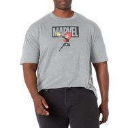 Marvel Big & Tall Klasik Brick Widow Üst Kısa Kollu Athletic Heather Erkek T-shirt
