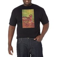 Marvel Big & Tall Klasik Captain America Dec18 Black Erkek T-shirt