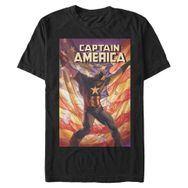 Marvel Big & Tall Klasik Captain America Oct18 Black Erkek T-shirt
