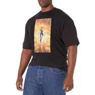 Marvel Big & Tall Klasik Captain Dec18 Black Erkek T-shirt
