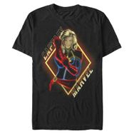 Marvel Big & Tall Klasik Captain Glow Black Erkek T-shirt