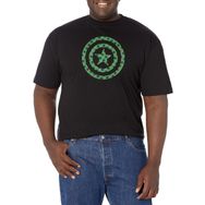 Marvel Big & Tall Klasik Captain Lucky Black Erkek T-shirt