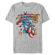 Marvel Big & Tall Klasik Captain Pumpkins Üst Kısa Kollu Athletic Heather Erkek T-shirt