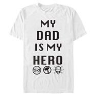 Marvel Big & Tall Klasik Dad is My Hero Üst Kısa Kollu Beyaz Erkek T-shirt