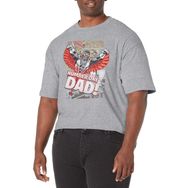 Marvel Big & Tall Klasik Falcon Dad Üst Kısa Kollu Athletic Heather Erkek T-shirt