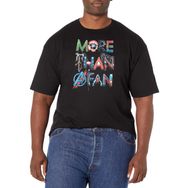 Marvel Big & Tall Klasik Fan Avenge Reunite Üst Kısa Kollu Siyah Erkek T-shirt