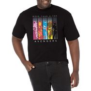 Marvel Big & Tall Klasik Fan Favs Üst Kısa Kollu Siyah Erkek T-shirt