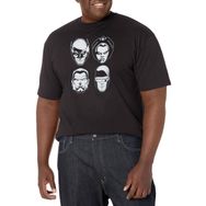 Marvel Big & Tall Klasik Floating Heads Üst Kısa Kollu Siyah Erkek T-shirt