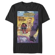 Marvel Big & Tall Klasik Get to Work Örümcek Adam Dec18 Üst Kısa Kollu Siyah Erkek T-shirt