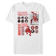 Marvel Big & Tall Klasik Glitched Heroes Üst Kısa Kollu Beyaz Erkek T-shirt
