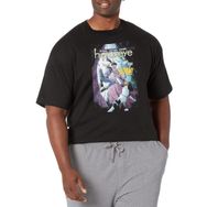 Marvel Big & Tall Klasik Hawkeye Kapak Üst Kısa Kollu Siyah Erkek T-shirt