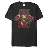 Marvel Big & Tall Klasik Invincible Dad Üst Kısa Kollu Siyah Erkek T-shirt