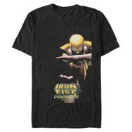 Marvel Big & Tall Klasik Iron Fist Oct18 Üst Kısa Kollu Siyah Erkek T-shirt