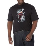 Marvel Big & Tall Klasik Leader Cyclops Üst Kısa Kollu Siyah Erkek T-shirt