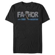 Marvel Big & Tall Klasik Mighty Fathor Üst Kısa Kollu Siyah Erkek T-shirt