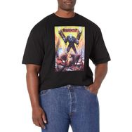 Marvel Big & Tall Klasik Miles Morales Örümcek Adam Üst Kısa Kollu Siyah Erkek T-shirt