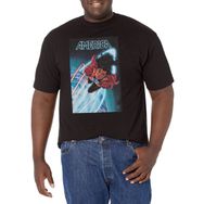 Marvel Big & Tall Klasik Missamerica Jan18 Black Erkek T-shirt