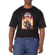 Marvel Big & Tall Klasik Muhteşem Örümcek Adam Nov18 Üst Kısa Kollu Siyah Erkek T-shirt